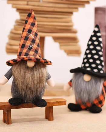 Halloween Troldmand Med Tern 23 Cm Sort