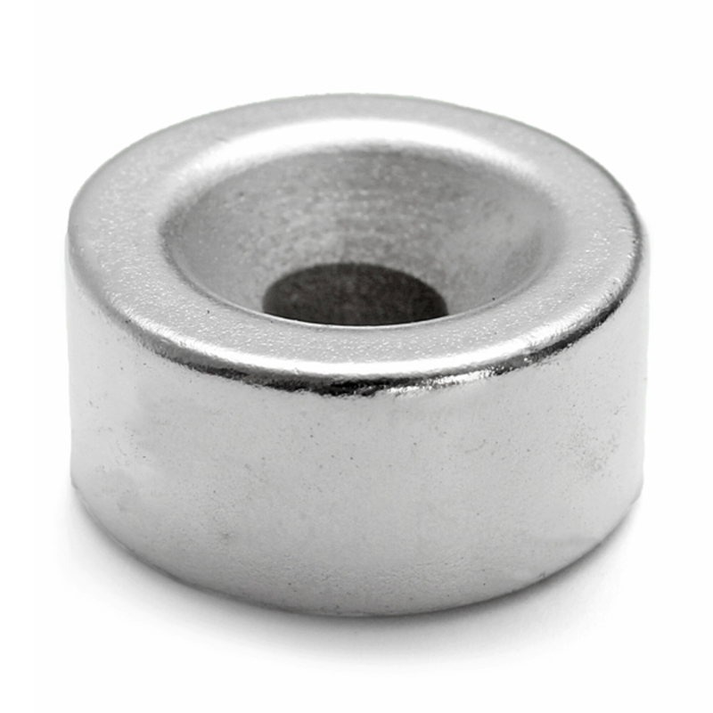 Neodymium Skivemagnet  ø20x10mm    6mm Hul