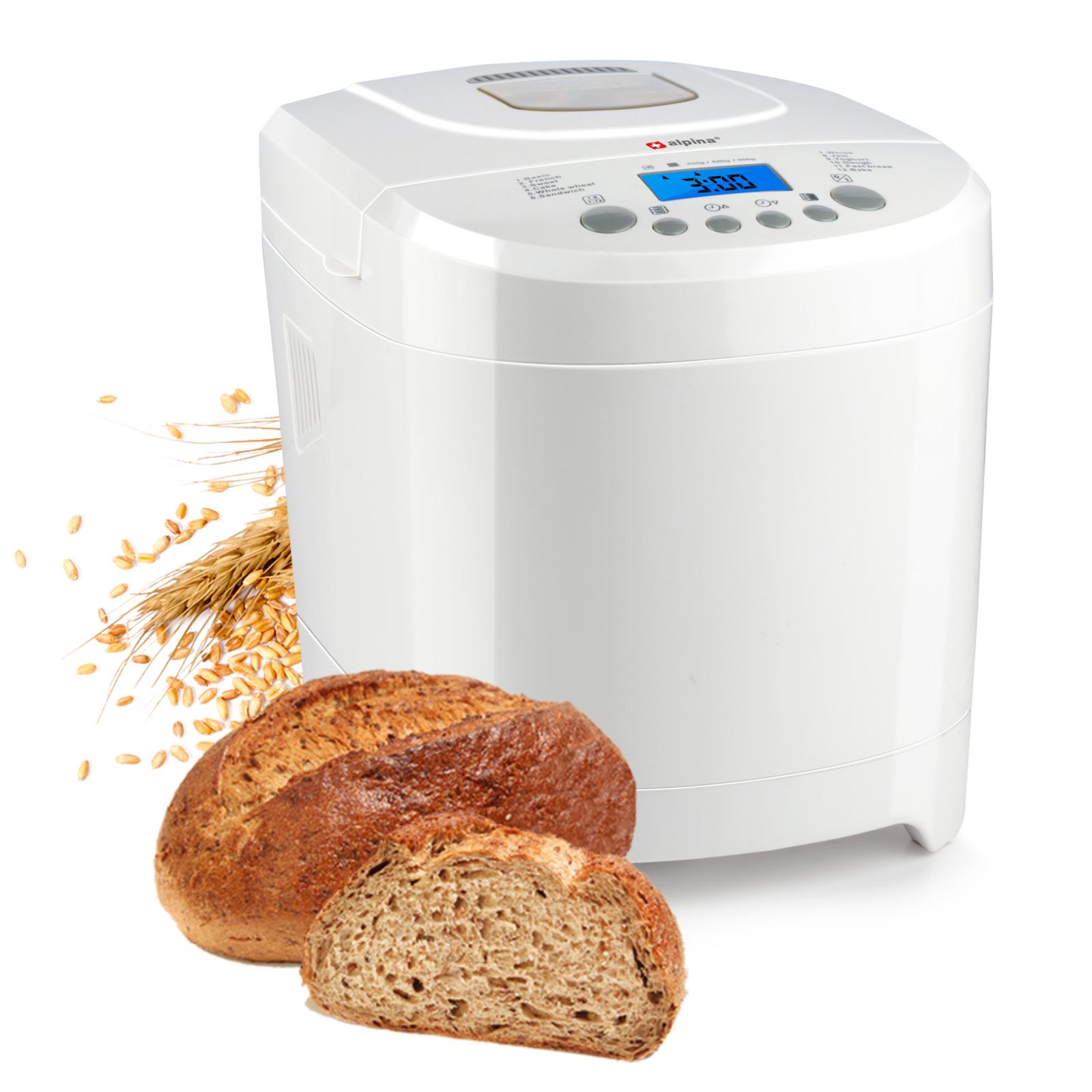 Alpina Bagemaskine Med Display Hvid  2l