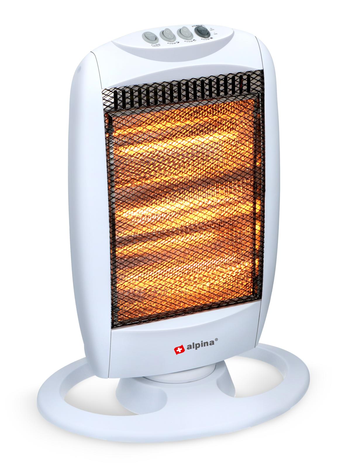 Alpina Elektrisk Halogenvarmer   Varmeindstillinger 1200w