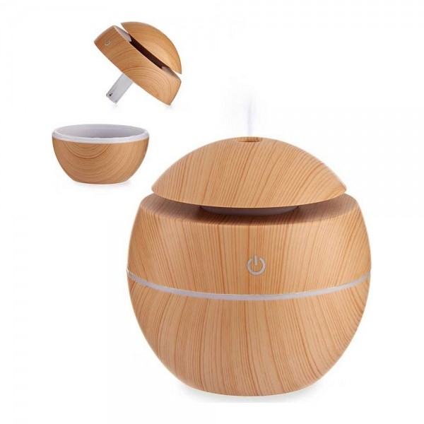 Aroma Diffuser   Træ Look Med Led Lys