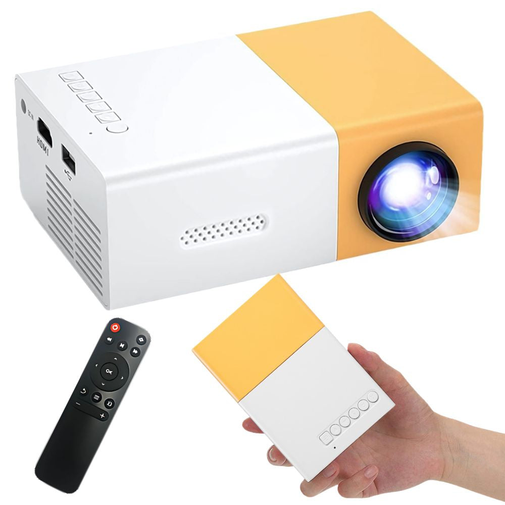 Bærbar Mini Projektor Yg300 Version 2025  Full Hd  Hdmi   Fjernbetjening