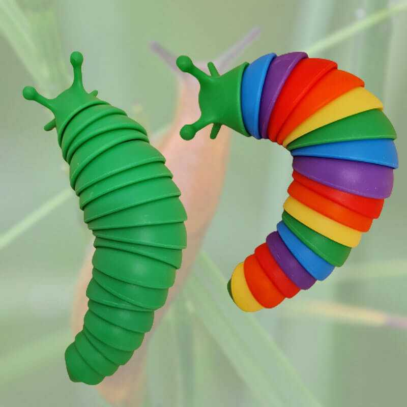 3d Fidget Slug Snegl Til Sansestimulering Multifarve