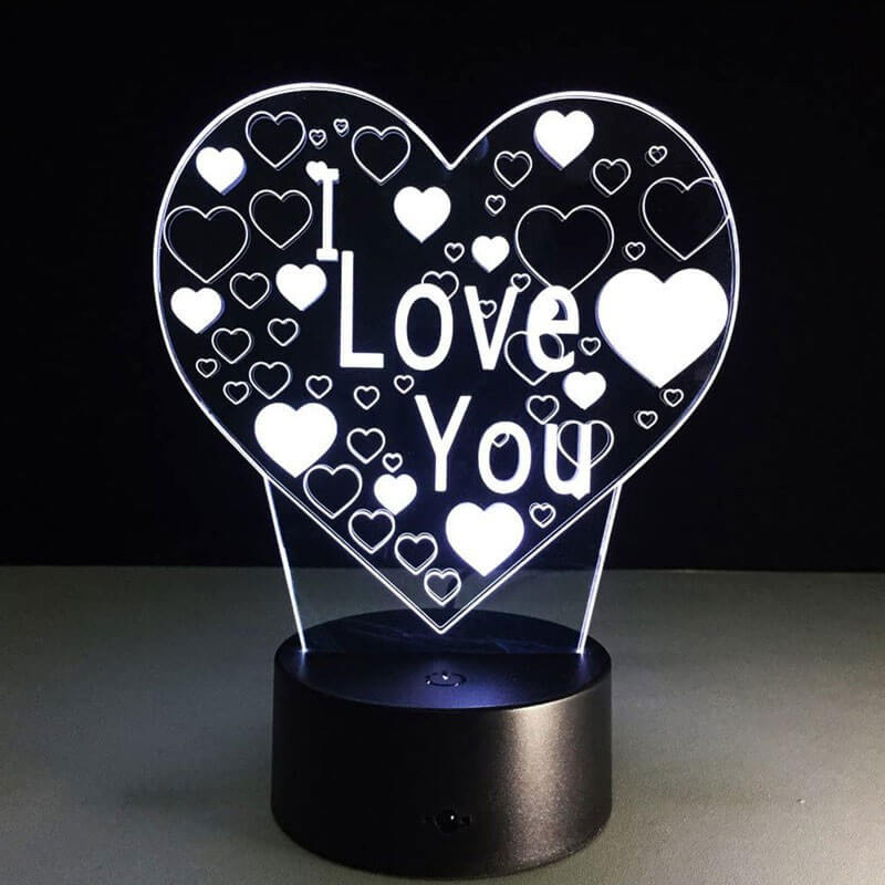 3d Hjerte Lampe