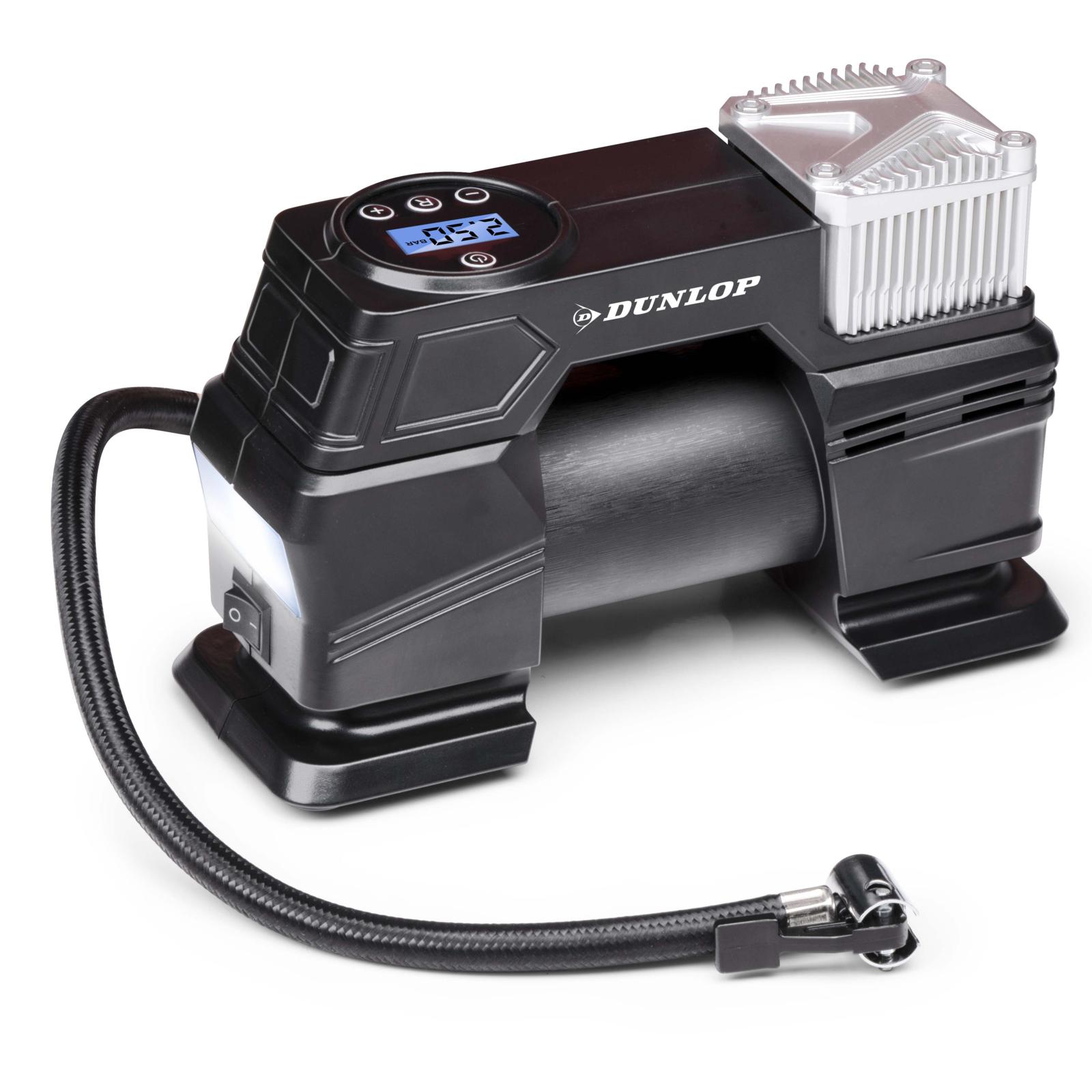 Dunlop Digital Luftkompressor Og Dækpumpe 150 Psi   10 Bar 12v