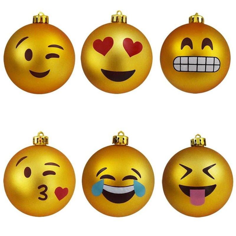 Emoji Julekugler   Stk