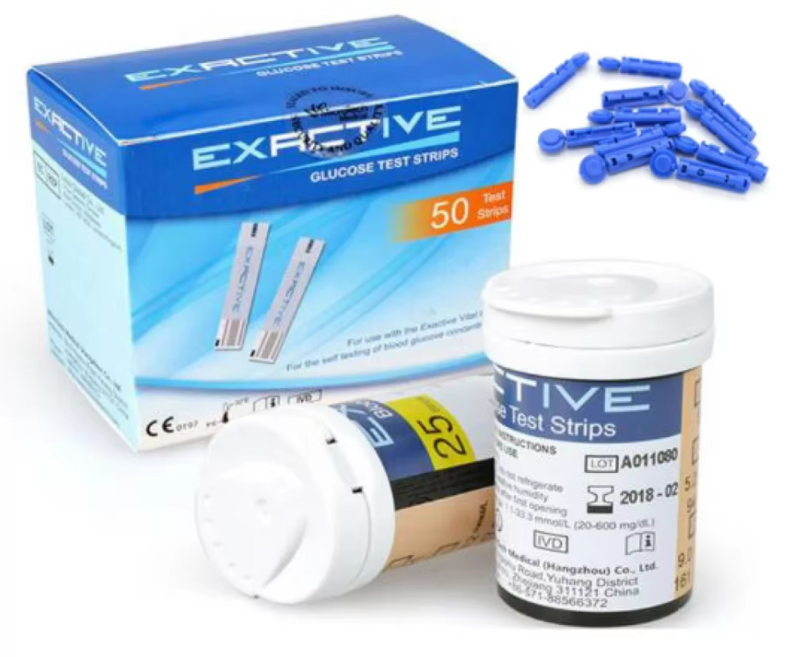 Exactiveâ  Vital Glucometer 50 Teststrimler   Lancetter  Uden Chip
