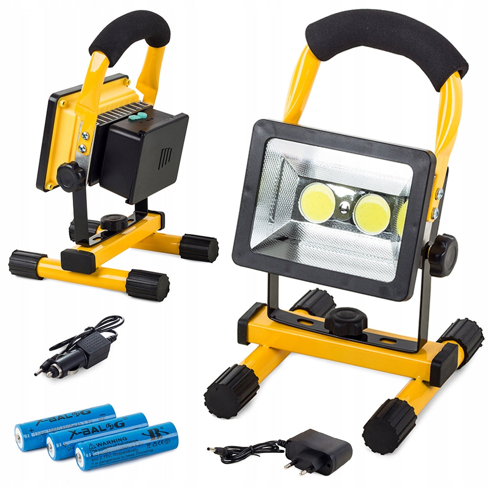 Genopladelig Led Arbejdslampe 30w Med Stander Og   Lysfunktioner  Ip65