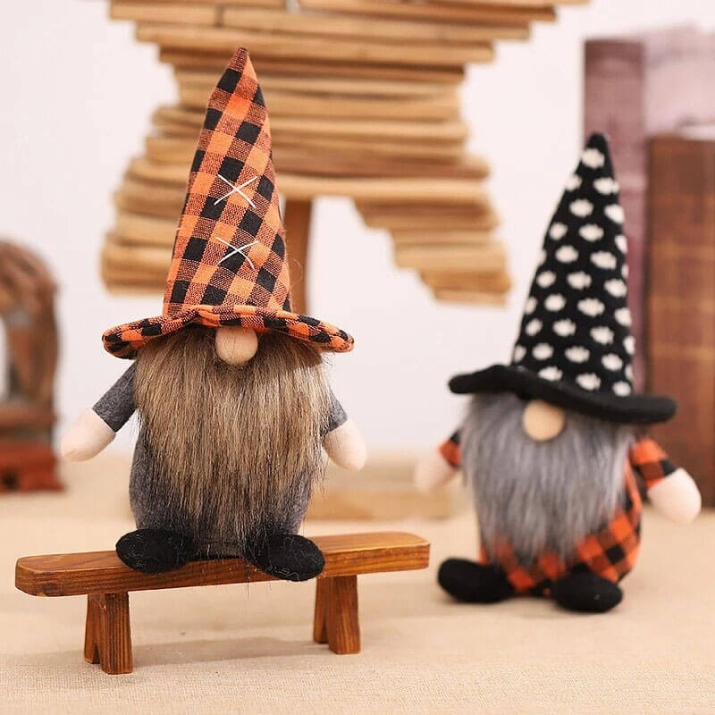 Halloween Troldmand Med Tern 23 Cm Sort