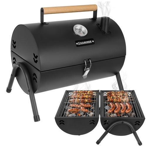 Kulgrill Med Låg  Termometer Og   Grillriste     Bærbar Havegrill Kaminer
