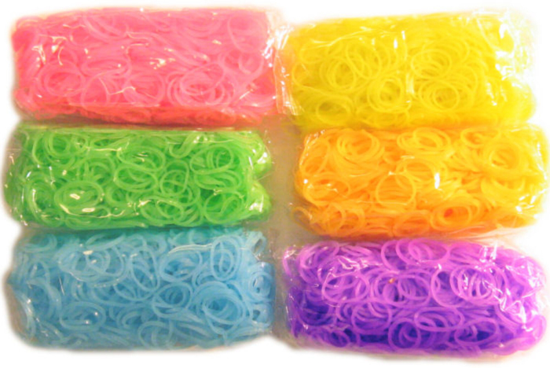 Loom Bands  600stk  Selvlysende Pastelfarver