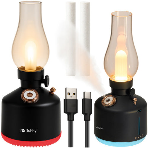 Luftfugter   Natlampe  Usb  14 Rgb-farver  Trådløs  Retro