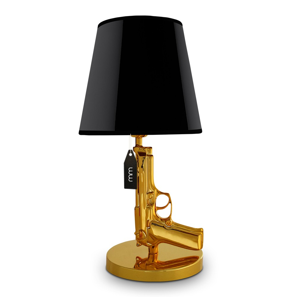 Pistol Lampe Til Bordet Golden Gun Beretta Lampe
