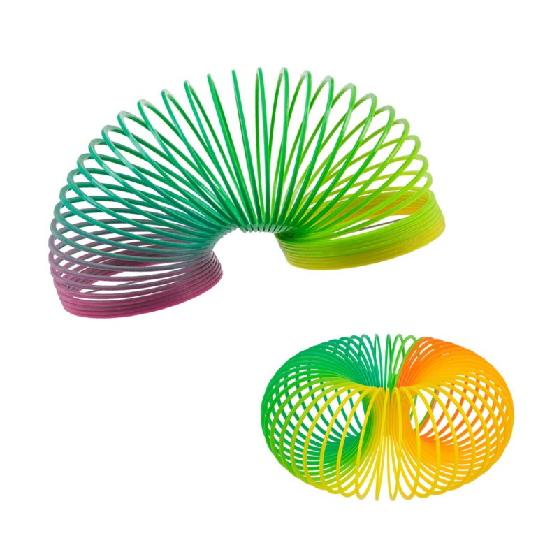 Regnbuefarvet Slinky Fjeder