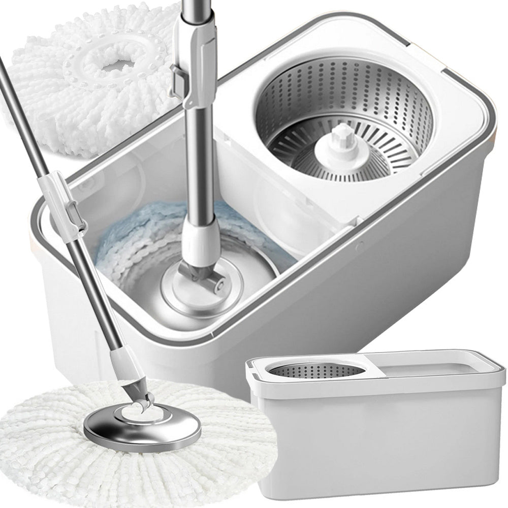 360 Roterende Moppe Med 2x Mikrofiberpads Effektiv Og Ergonomisk Rengøring