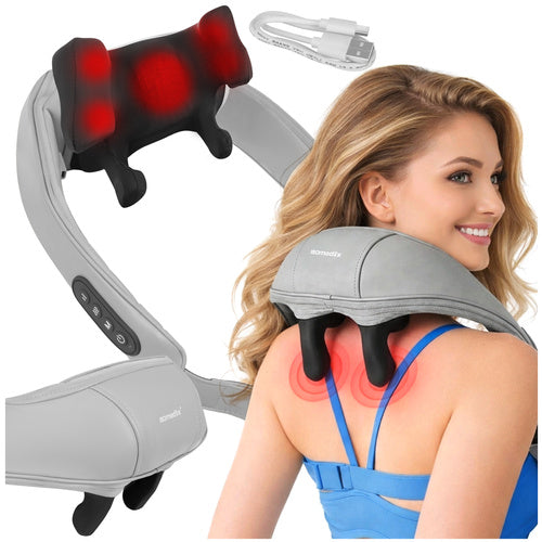 Shiatsu Nakkemassager Trådløs Med Varme  Usb-      Massageprogrammer