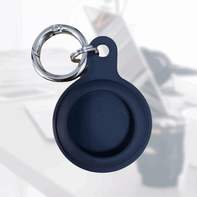 Smart Airtag Nøglering Sort