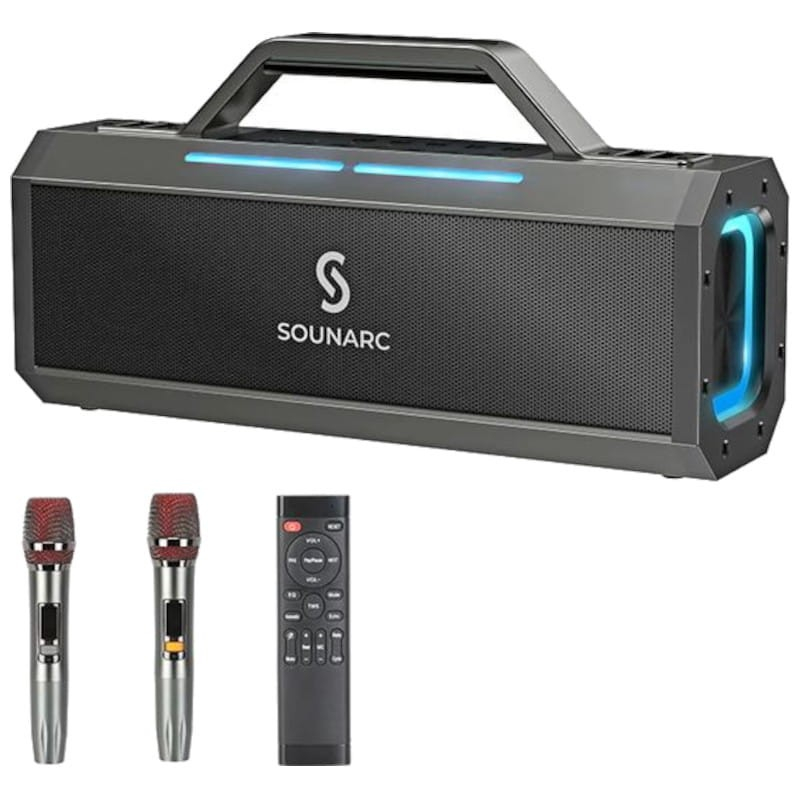 Sounarc K1 150 Watt Bluetooth Karaoke      Mikrofoner