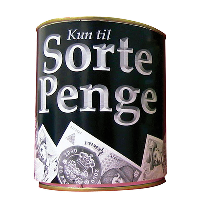 Sparebøsse Sorte Penge