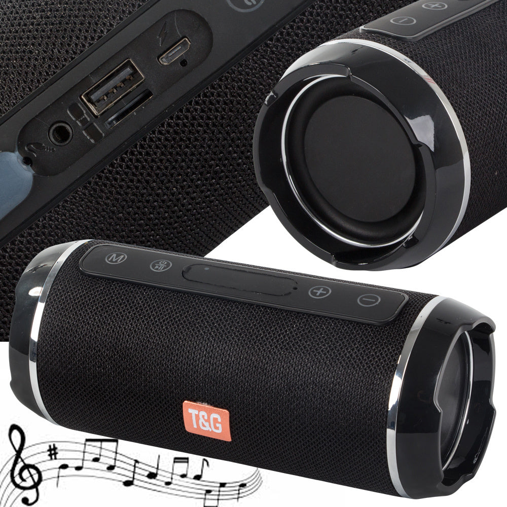 Trådløs Bluetooth Boombox Højttaler Med Usb  Aux   Microsd  Sort