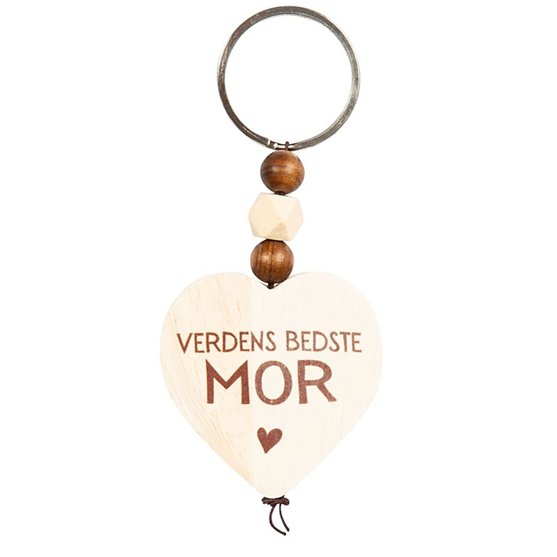 Verdens Bedste Mor Nøglering   Træ