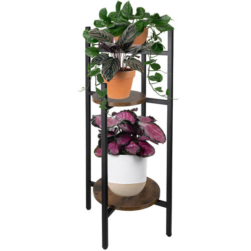 Blomsterstander    -etager  Metal  Sort   Brun
