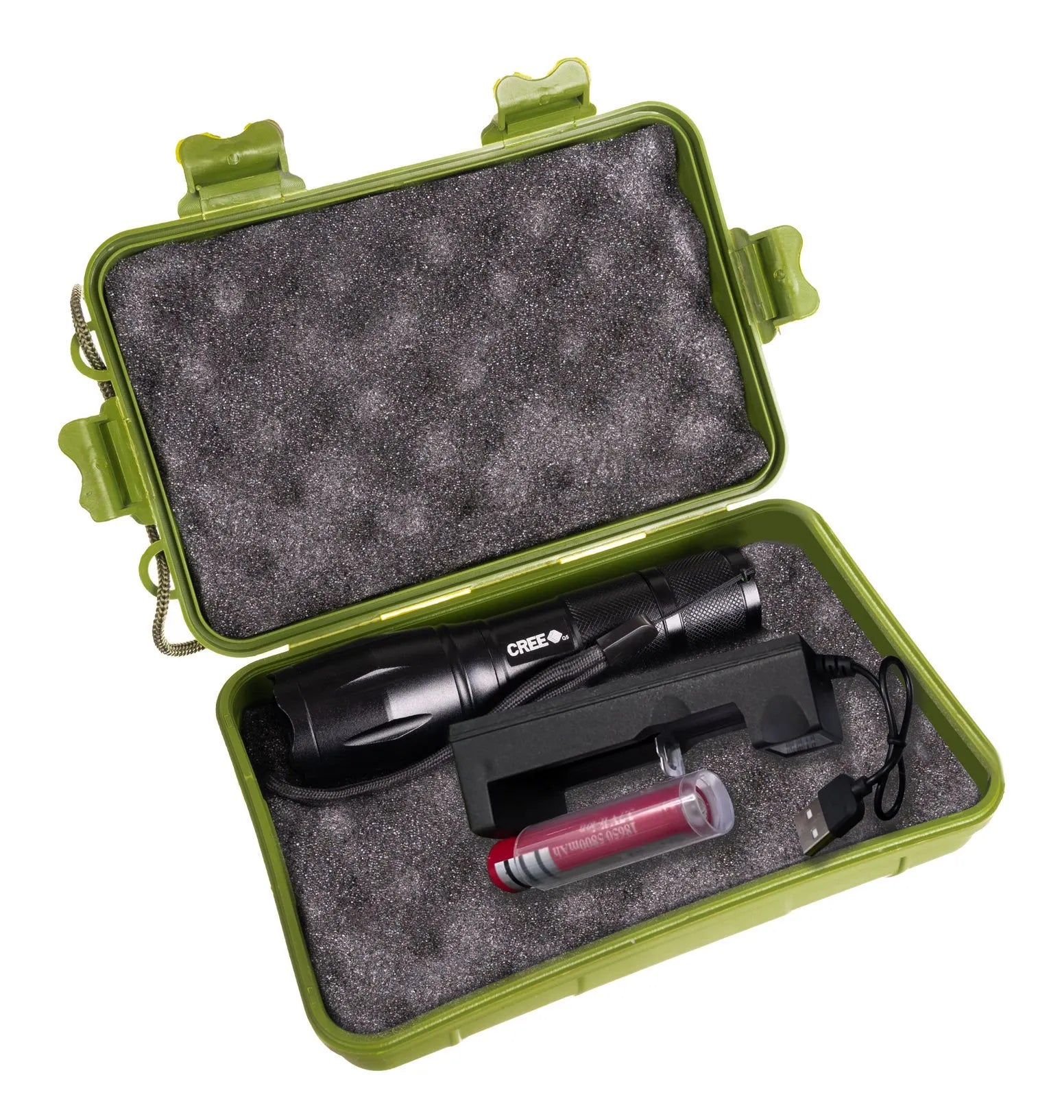 Genopladelig Led Lommelygte Med Cree T6  Zoom    Lysfunktioner   Usb Opladning