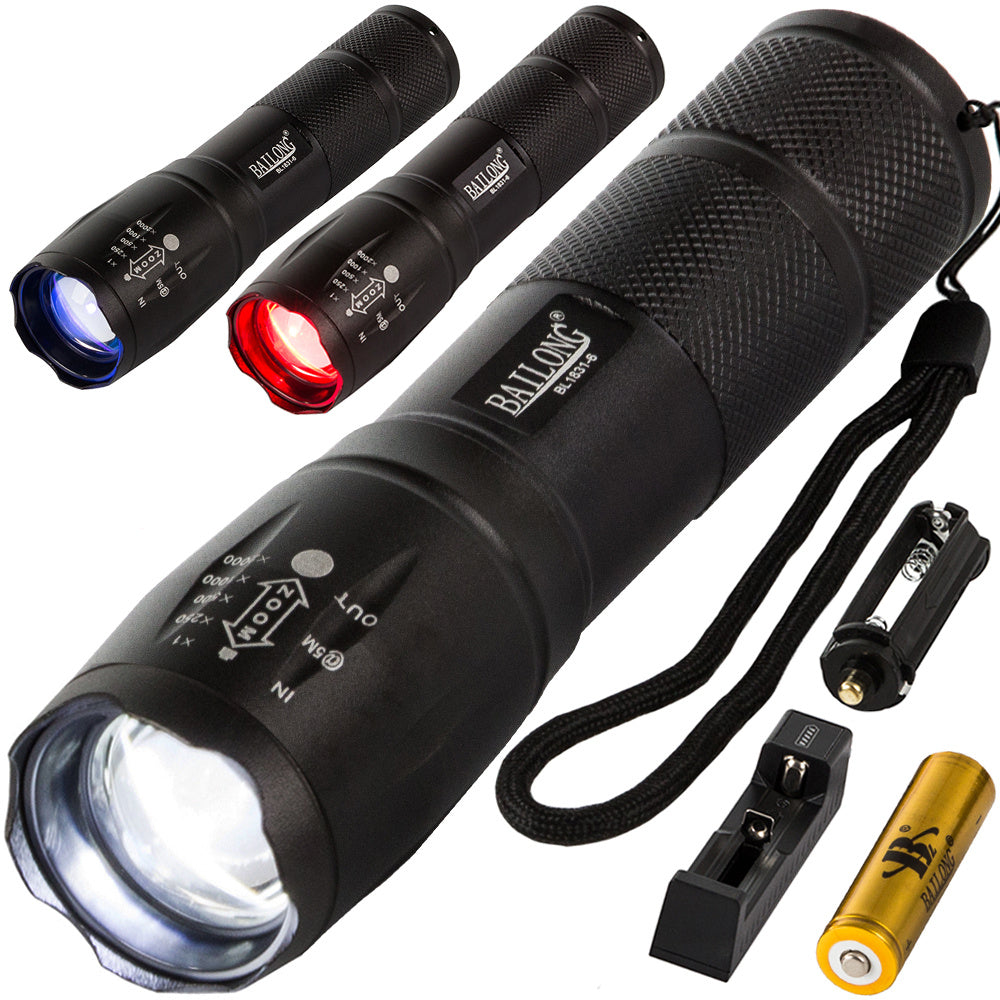 Krafitg Led Lommelygte Med Zoom Genopladelig