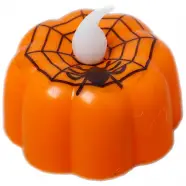 Muto Halloween Græskar Med Edderkoppespind     Cm Led-lys Led-lys