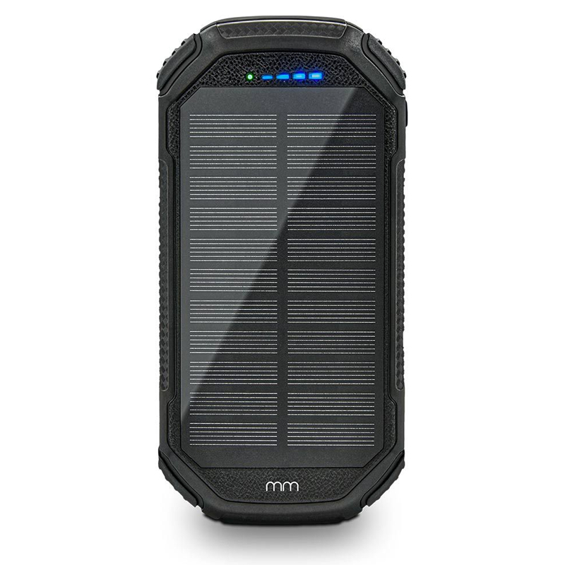 Qi Powerbank Med Solceller 20 000 Mah