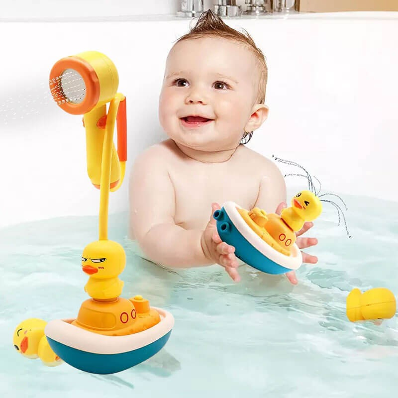 Baby Bruser Til Badekar Båd Med ænder