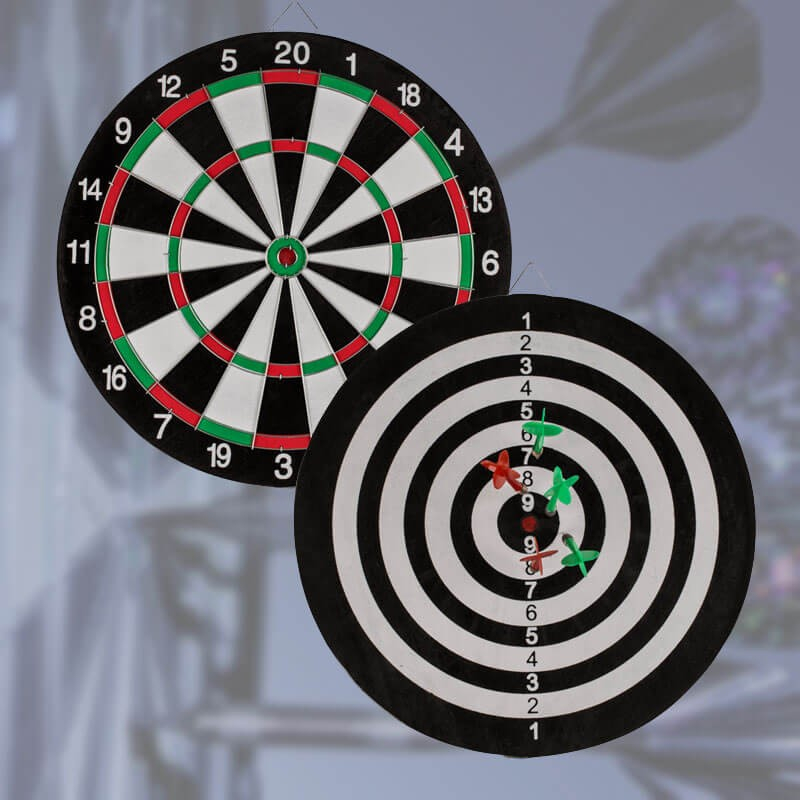 Dartskive Med To Sider Og   Dartpile