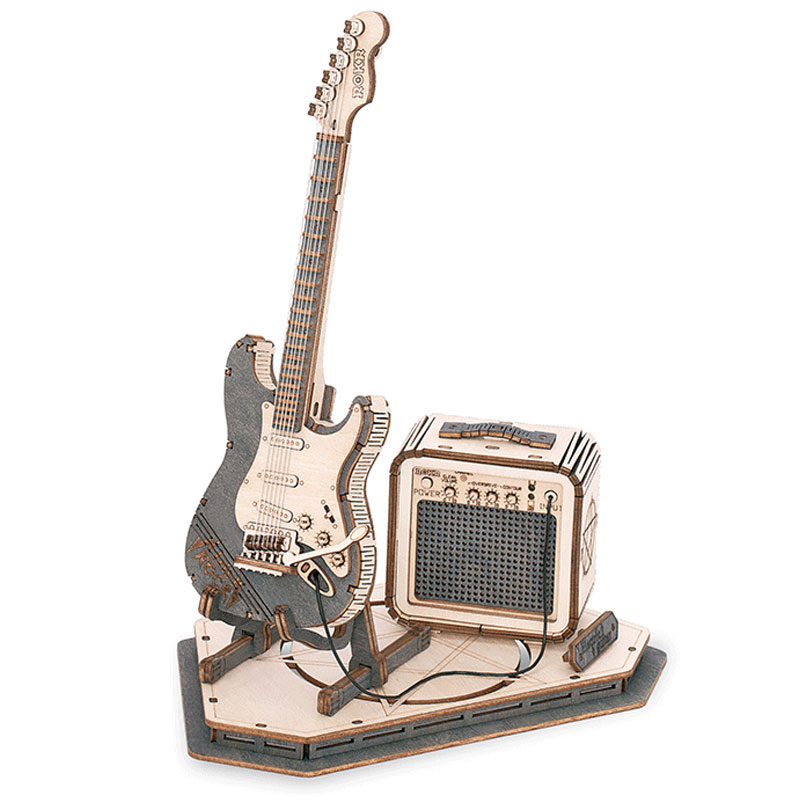Elektrisk Guitar 3d Puslespil Fra Rokrâ   Tg605k
