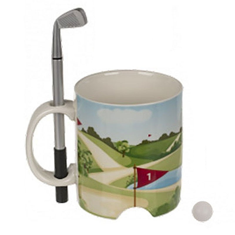 Golf Krus Med Golfkølle Og Kugle