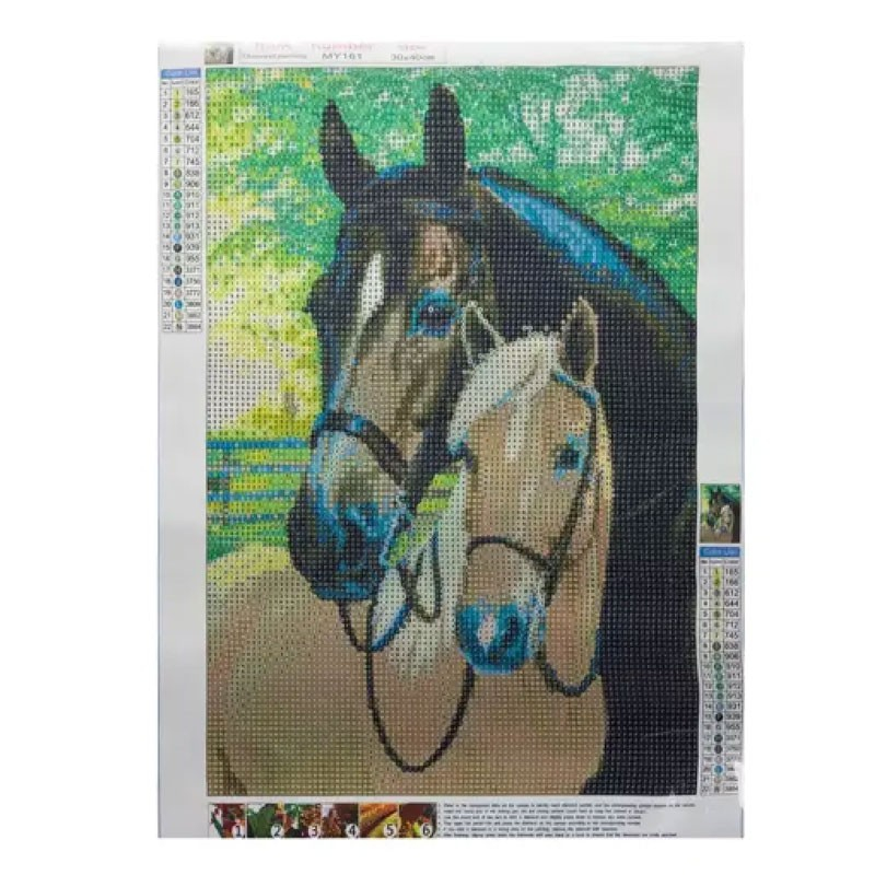 Heste Motiv 5d Diamond Paint 30   40 Cm