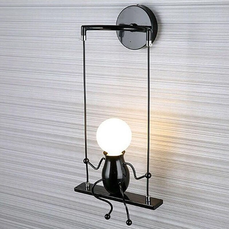 Mr  Lamp Væglampe Mand På Gynge