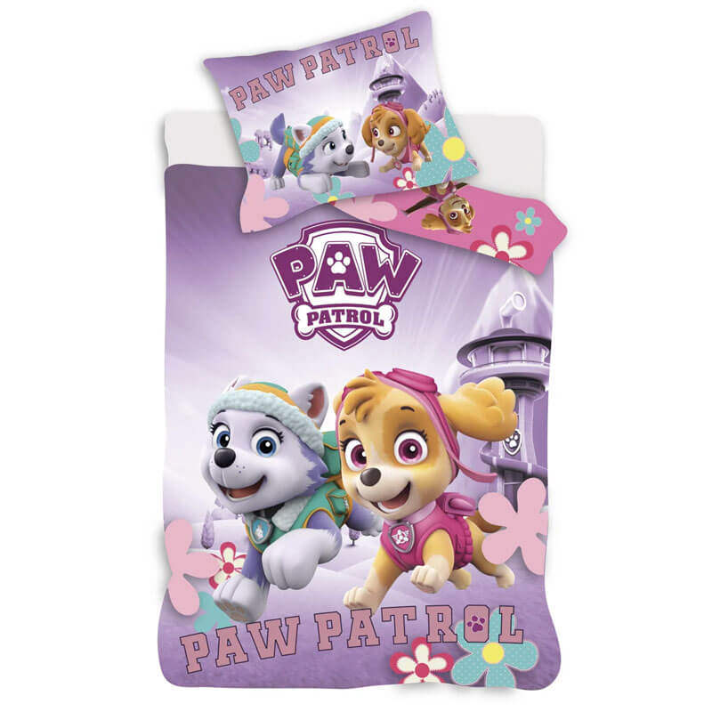 Paw Patrol Skye Og Everest Junior Sengetøj   100   140 Cm