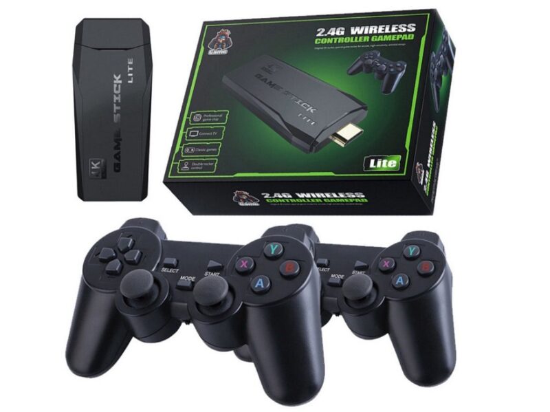Spillekonsol Til Hdmi Stik Og Med   Trådløse Kontroller