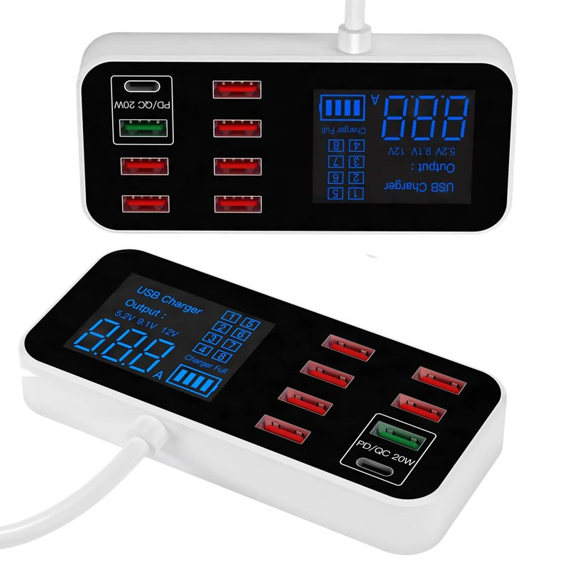 Usb Docking Station Med   Porte Usb Pd Qc Og Lcd Skærm